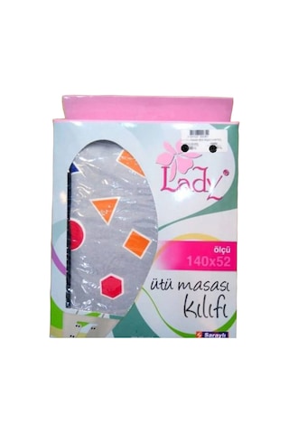 Lady Keçeli 140x52 cm Gri Desenli Ütü Masası Kılıfı
