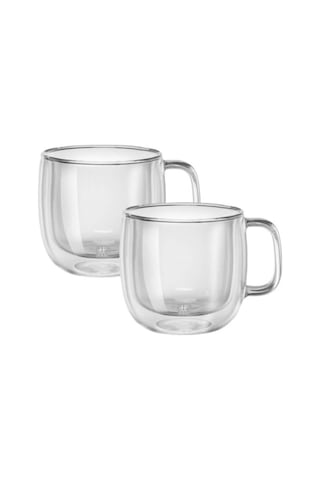 Zwilling 395001130 Çift Camlı 2'Li Kulplu Cappucino Bardağı