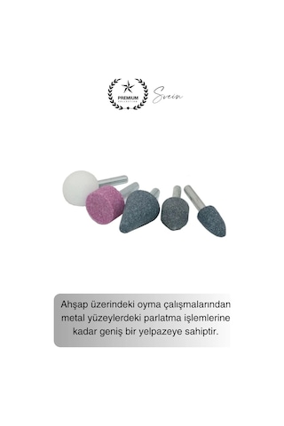 Premium 5 Parça Hobi Gravür Taşlama Ucu Mini Metal Ahşap Oyma Seti Parlatma Zımparalama Fırçalama