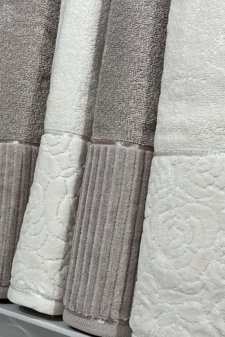 Sevgi Hamam Takımı 4 Parça Krem - Bej Çok Renkli