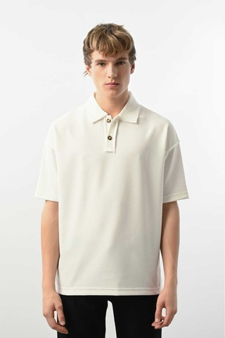 Polo Yaka Ekru Tshirt Ekru