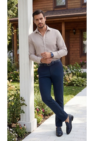 Etikmen Spor Klasik Lacivert Kolay Ütülenebilir Easy Iron Erkek Pantolon Lacivert