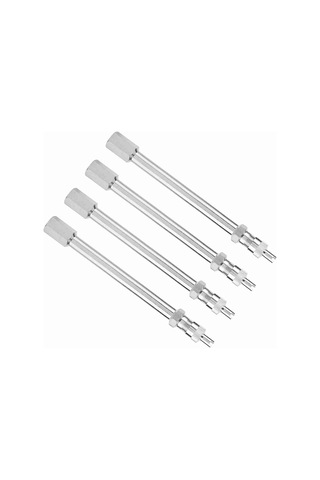 Xiyyadms Kamyon, Otobüs, Ticari Araçlar İçin 100mm Kromlu Lastik Valfi Uzatıcı, Çift Tekerlek Bağlantı Aleti 4 Adet - Kolay Enflasyon, Dayanıklı Malzeme