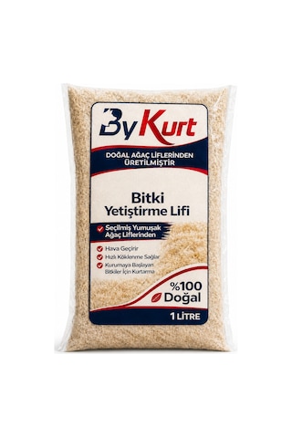 Bitki Yetiştirme Lifi 1 Litre Doğal Ağaç Liflerinden Üretilmiş Saksı, Orkide, Fide Ve Tohum Çimlendirme İçin Bitki Bakım Lifi 1 L