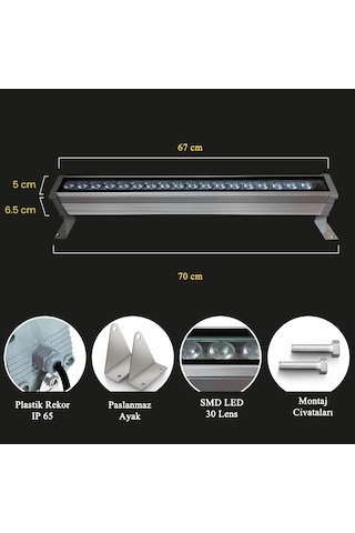 Ledly 0 Cm 18 W Wallwasher Duvar Boyama Yeşil