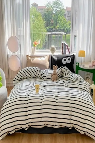 Eponj Home Kolay Ütülenir Nevresim Takımı Tek Kişilik Funny Kahve Siyah