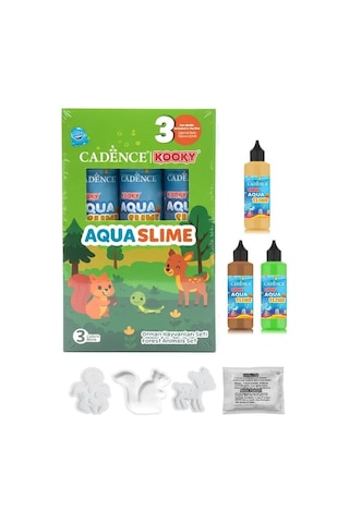 Kooky Aquaslime Orman Hayvanları Seti 3 Renk 90ml