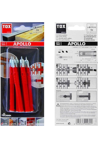 Tox 8X100 Vlf-S1 Apollo Çok Amaçlı Çerçeve Dübeli 6 Adet