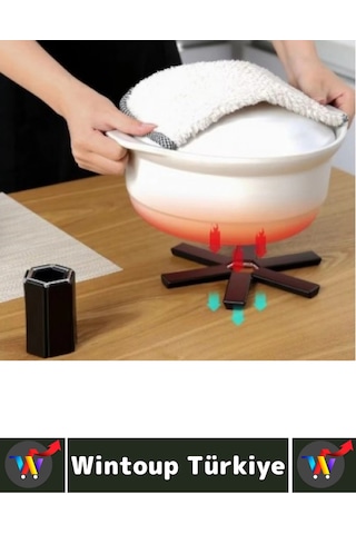 Yüksek Isıya Dayanıklı Kaymaz Yapışmaz Tencere Tava Masa Tezgaha Zarar Vermez Katlanabilir Nihale Çok Renkli