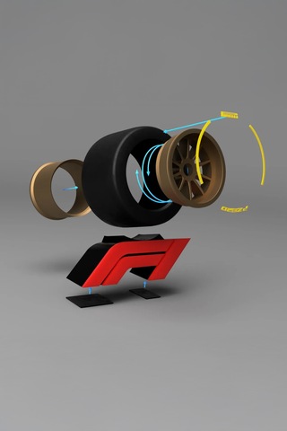 Formula 1 Lastik Temalı Dekoratif Masa Üstü Standı