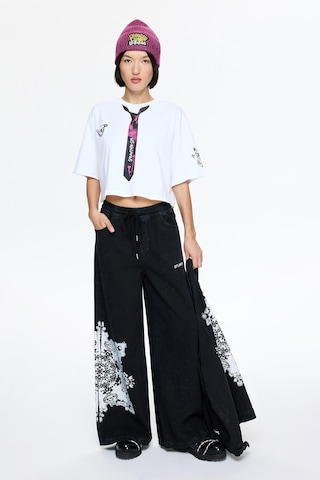 Les Benjamins Les Benjamıns Crop Oversızed Tee 005 M Beyaz