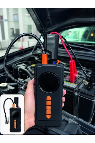 Mey İthalat 4'ü 1 Arada Akü Takviye Cihazı Dijital Lastik Şişirme Kompresörü 10000mah Powerbank Ve Led Fener