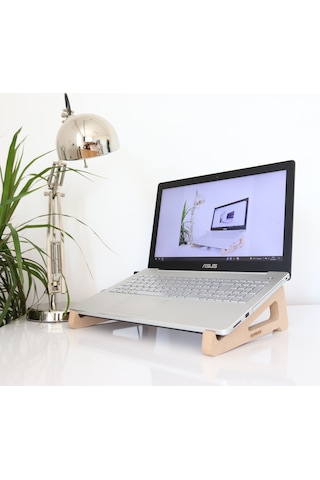 Hanwood Laptop Yükseltici Ahşap Stand