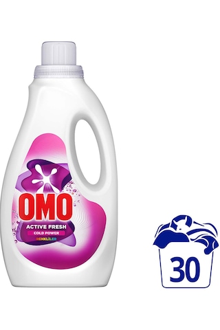 Omo Active Fresh Cold Power Renkliler Için Sıvı Deterjan 1500 Ml X 3
