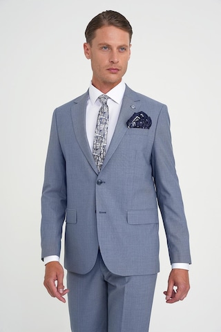 Efor Slim Fit Çift Yırtmaç Esnek Yelekli Klasik Havacı Mavi Takım Elbise Tk 916 Mavi