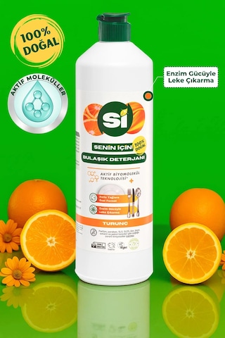 Si Senin İçin %100 Doğal Bulaşık Deterjanı Turunç Yağlı 750 Ml.