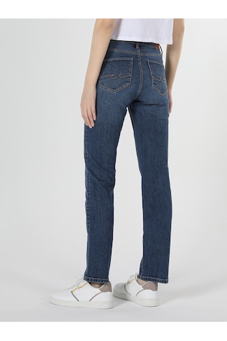 Colin's 703 Carla Orta Bel Dar Kesim Düz Paça Kadın Mavi Jean Pantolon CL1054495_Q1.V1_DN40738