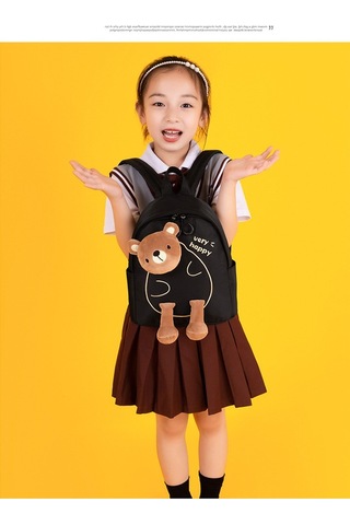 Çocuk Sevimli Ve Hafif Sırt Çantası-siyah