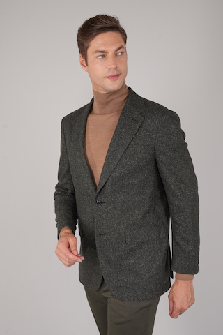 Bisse Comfort Fit Haki Mono Yaka Çift Yırtmaçlı 6 Drop Erkek İpek Yün Ceket Pck24k24207 D49 Haki
