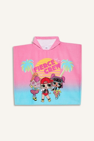 Defacto Kız Çocuk L.o.l. Surprise Desenli Pamuklu Panço Havlu C1423a825smbe106 MAvi