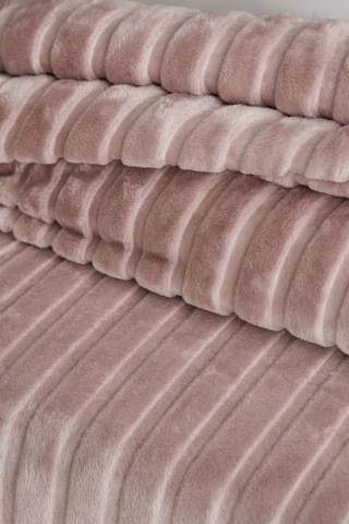 Gentle Tek Kişilik Battaniye 160 220 Pudra Pudra