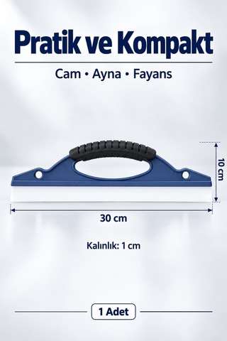 Cam Çekçeği Duşakabin Ayna Araç Camı Sıyırıcı Fayans Temizleme Aparatı Lacivert