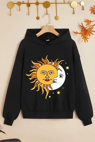Çocuk Larks' Tongues İn Aspic Baskılı Sweatshirt Siyah