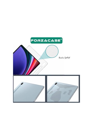 Forzacase Samsung Galaxy Tab S9 Ultra 14.6 İnch X910 İle Uyumlu Silikon Kılıf Buzlu Şeffaf - Fc013 Şeffaf