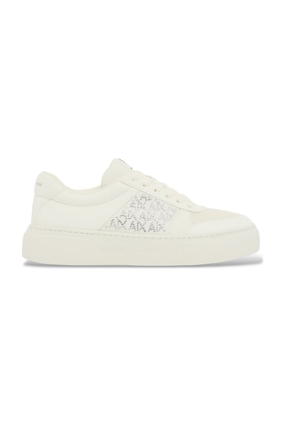 Armani Exchange Xw002788af23057 Kurt Microsuede+ Kadın Ayakkabı Beyaz