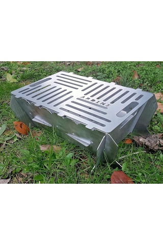 Lazer Mangal Portatif Pratik Katlanabilir 41x25 Cm Çok Renkli