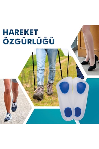 Medigel MG02 - Silikon 3/4 Ortopedik Topuk Dikeni Yumuşak Tabanlık