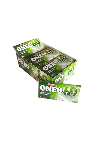 Ülker Oneo Cüzdan 60 Dk Yeşil Nane Aromalı Sakız 14 Gr 27 Adet