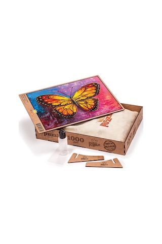King Of Puzzle Kral Kelebegi Ahşap Puzzle 1000 Parça
