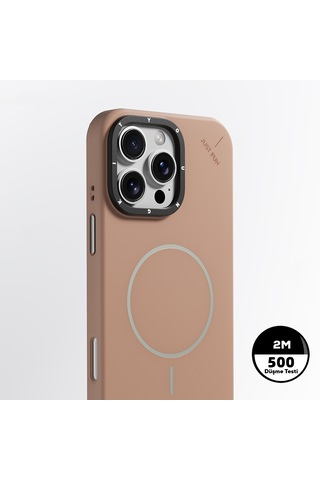 Apple Uyumlu iPhone 16 Pro Kılıf M-safe Şarj Özellikli Youngkit Dynamag Serisi Kapak Gold