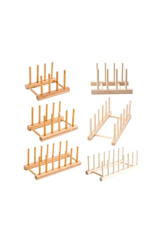 Fosenze Bambu Ahşap Çamaşır Kurutma Rakası - Çok Amaçlı, Bölümlü, Kurutma Ve Depolama İçin Ev Gereci Diğer