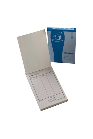 Tek Nüsha Adisyon ve Sipariş Fişi 80 Cilt 15 cm X 9 cm