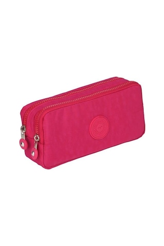 2 Bölmeli Krinkıl Kumaş Su Geçirmez Kalemlik Rlx124-pembe