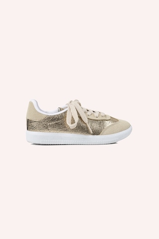 Panço Kız Çocuk Bağcıklı Parlak Gold Sneaker 2422gk10012 Sarı