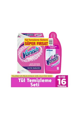 Vanish Tül Temizleyici Set ( Toz 400 gr + Parlatıcı 450 ML)