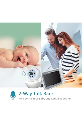 Moonybaby 5" 720p Hd Bebek Monitörü, Uzaktan Eğim Kameralı