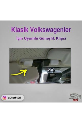 Klasik Volkswagenler İçin Güneşlik Klipsi