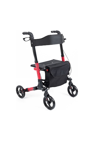 Rolatör Ws-9102 Kırmızı Lüx Alüminyum
