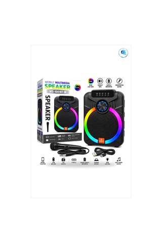 Bluetooth Hoparlör " Karaoke Mikrofonlu Şarjlı Rgb Taşınabilir Se