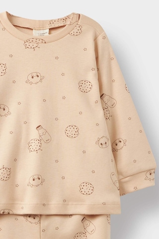 Defacto Erkek Bebek Pijama Takımı Desenli Penye Uzun Kollu Üst Uzun Alt F3572a525aubg287 Bej