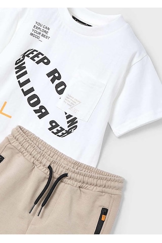Mayoral Yazlık Erkek Çocuk Şort - T-shirt Takım - Bej