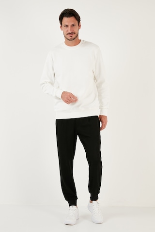Buratti Pamuklu Bisiklet Yaka Regular Fit Basic Erkek Sweat 5905521 Ekru