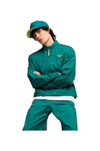 635378-04 Puma Amf1 T7 Oversized Jacket Erkek Ceket Yeşil 635378-04 Yeşil