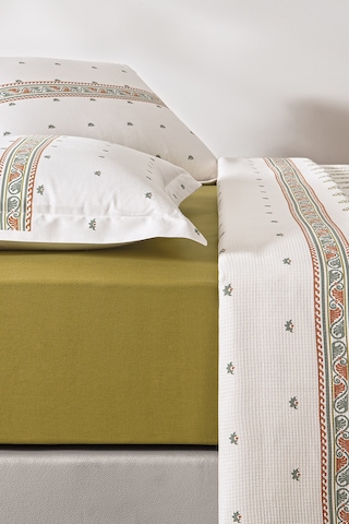 Puffy Lotus Tek Kişilik Pike Takımı - Bej