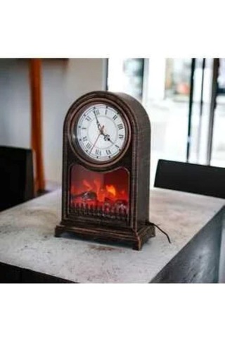 Dekoratif Led Işıklı Saatli Şömine Usbli -451 Renkli