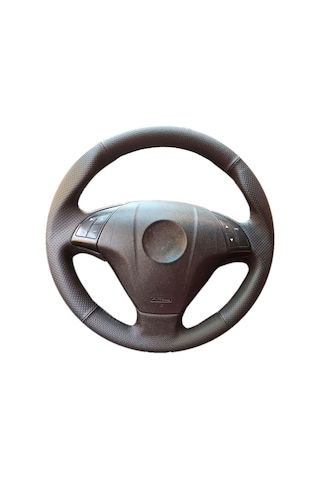 Fiat Linea-Doblo- Fiorino -Punto Tuşlu versiyon uyumlu Spor desen direksiyon kılıfı siyah dikiş